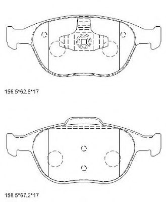 set placute frana,frana disc