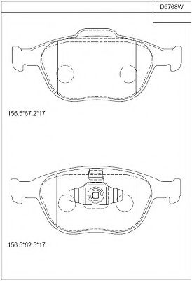 set placute frana,frana disc