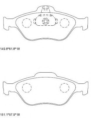 set placute frana,frana disc