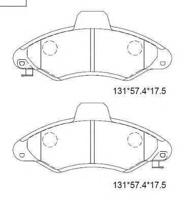 set placute frana,frana disc