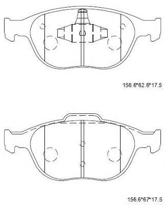 set placute frana,frana disc