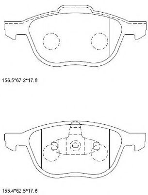 set placute frana,frana disc