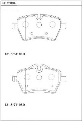 set placute frana,frana disc