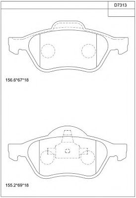 set placute frana,frana disc