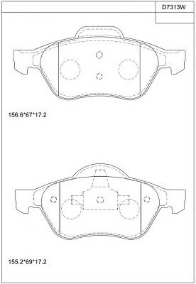 set placute frana,frana disc