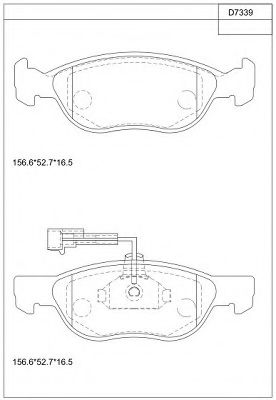 set placute frana,frana disc