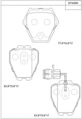 set placute frana,frana disc