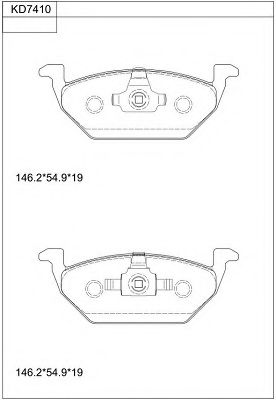 set placute frana,frana disc