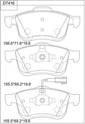 set placute frana,frana disc