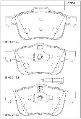 set placute frana,frana disc