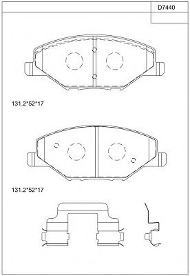 set placute frana,frana disc