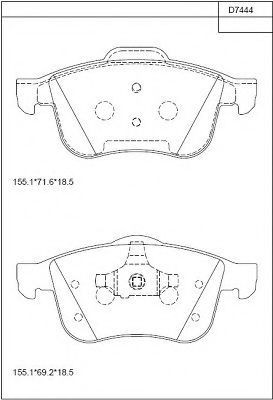 set placute frana,frana disc