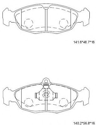 set placute frana,frana disc