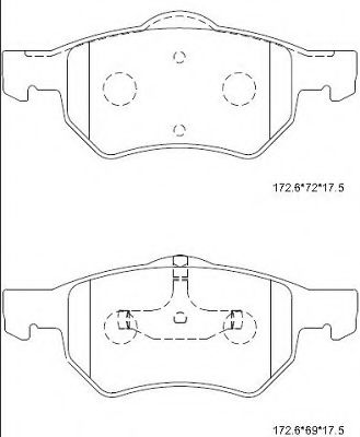 set placute frana,frana disc