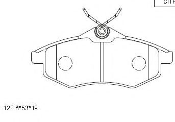 set placute frana,frana disc