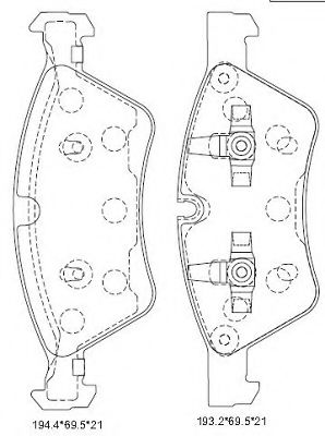 set placute frana,frana disc