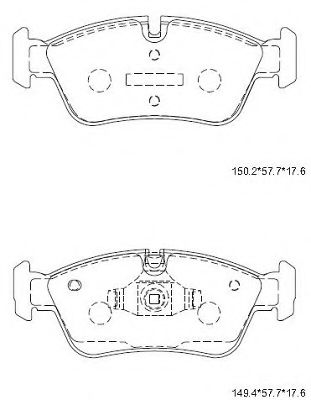 set placute frana,frana disc