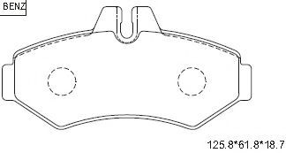 set placute frana,frana disc