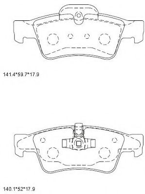 set placute frana,frana disc