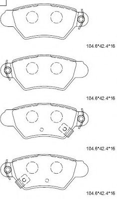 set placute frana,frana disc