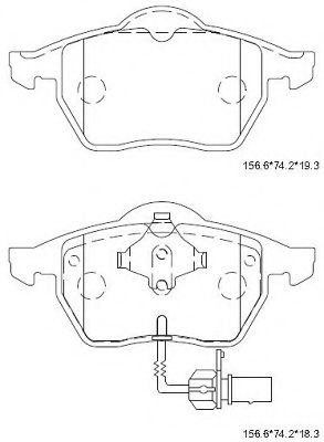 set placute frana,frana disc