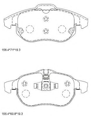 set placute frana,frana disc