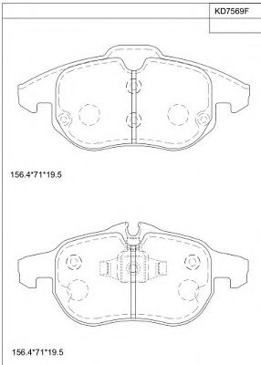 set placute frana,frana disc