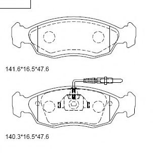 set placute frana,frana disc