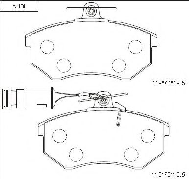 set placute frana,frana disc