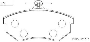 set placute frana,frana disc