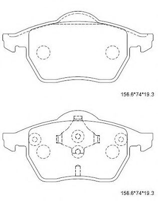 set placute frana,frana disc