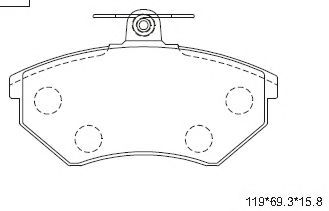 set placute frana,frana disc