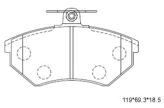 set placute frana,frana disc