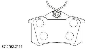 set placute frana,frana disc