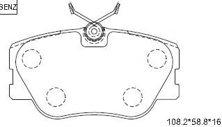 set placute frana,frana disc