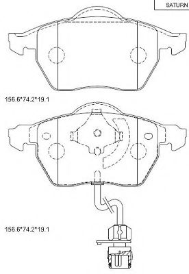 set placute frana,frana disc