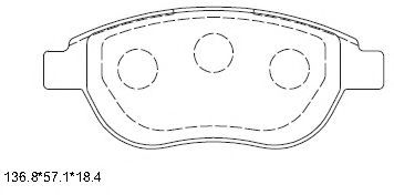 set placute frana,frana disc