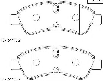 set placute frana,frana disc