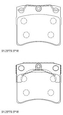 set placute frana,frana disc