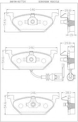 set placute frana,frana disc