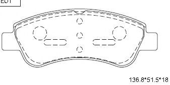 set placute frana,frana disc