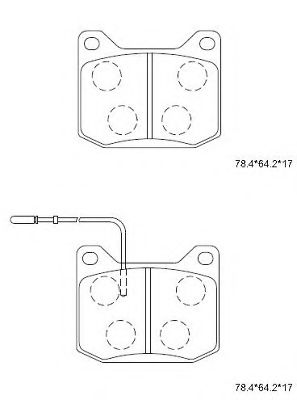 set placute frana,frana disc