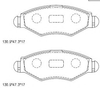 set placute frana,frana disc