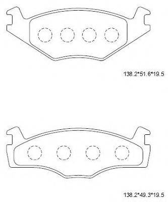 set placute frana,frana disc