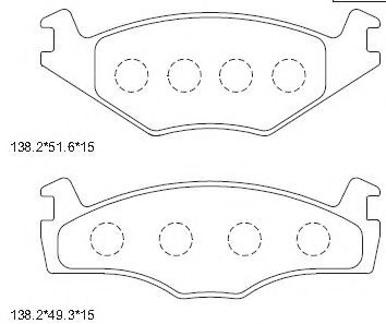 set placute frana,frana disc