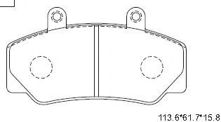 set placute frana,frana disc