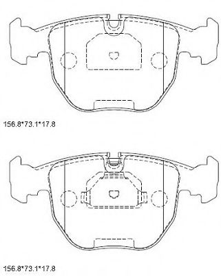 set placute frana,frana disc