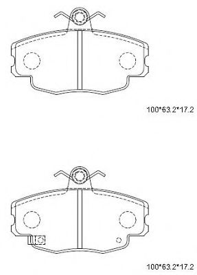 set placute frana,frana disc