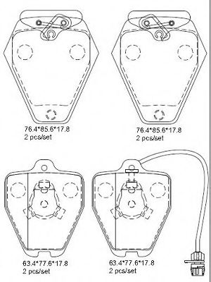 set placute frana,frana disc