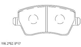 set placute frana,frana disc